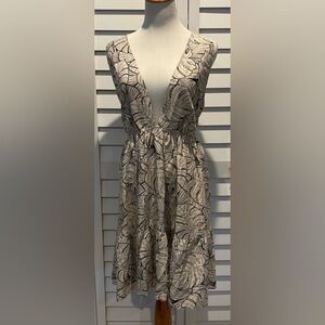 House of Harlow 1960 Monstera Print Midi Dress